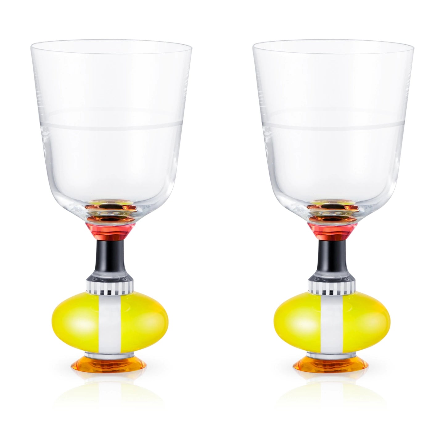 Unique Glassware, 2 Tall Cocktail Glasses With Ball Base, Unique Stemware,  Bubble Base Glass, Clear Cocktail Glass With Ball Base, Christmas 