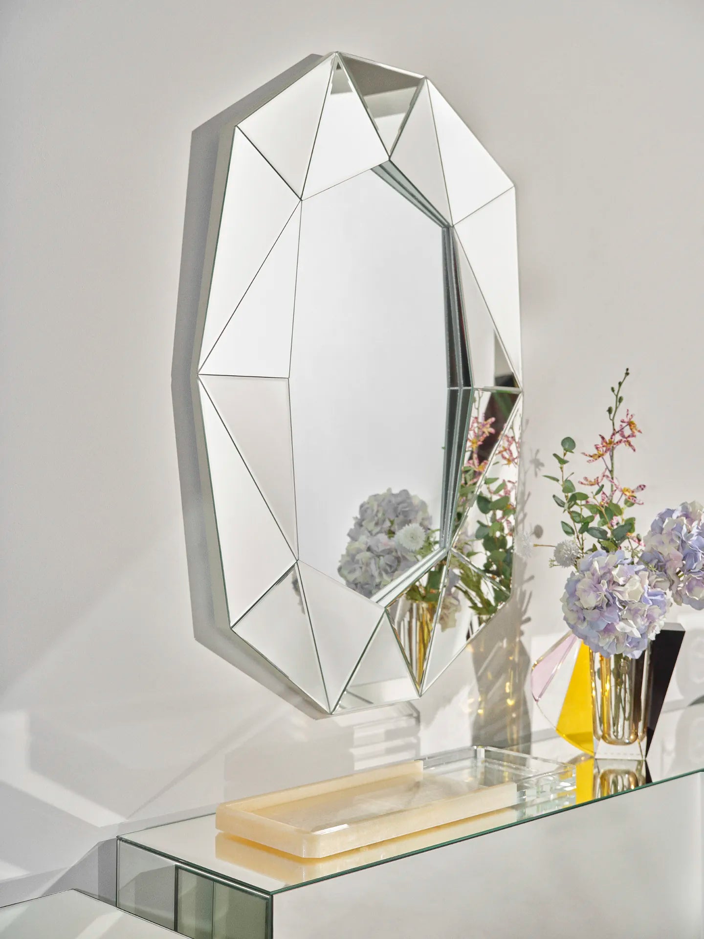 Diamond Large Mirror Silver