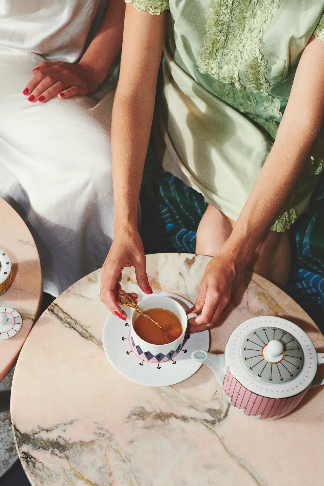 Liquid Treasure Tea Cup with Saucer