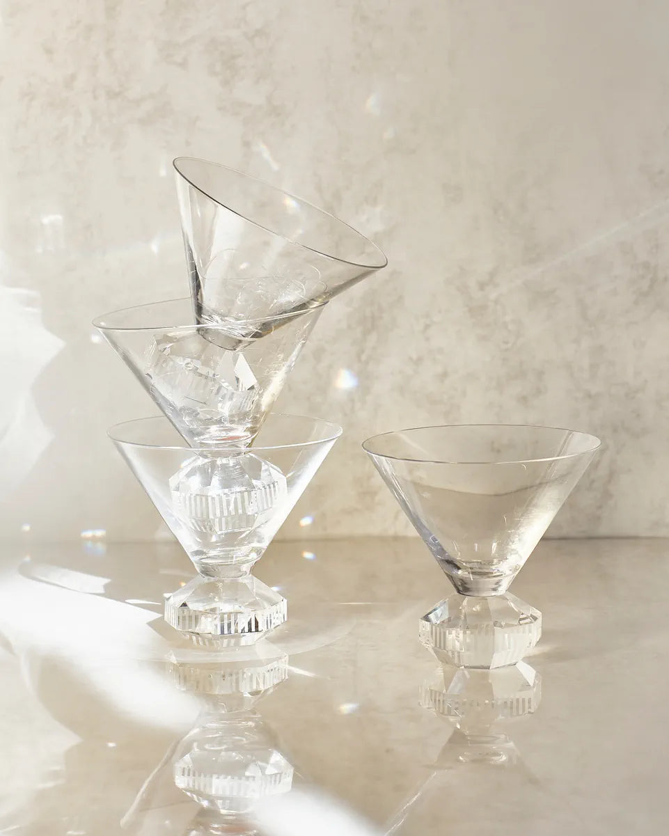 Pair of Chelsea Cocktail Crystal Glasses Clear/Clear – Reflections  Copenhagen
