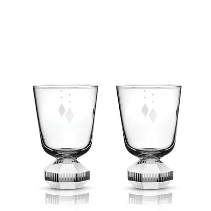 Pair of Chelsea Short Crystal Glasses Clear/Clear