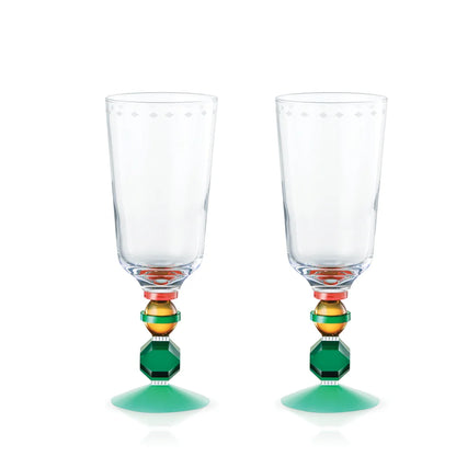 Pair of Mayfair Tall Crystal Glasses