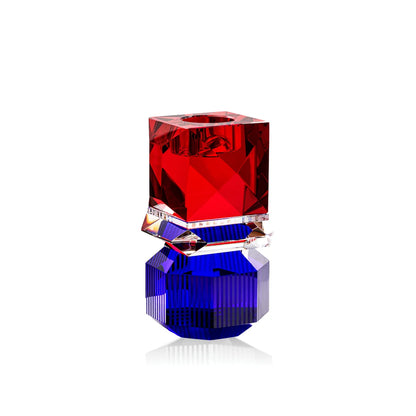 Dakota Red/Clear/Cobalt Tealight Holder